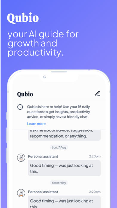 Qubiql - AI Goals, Time & Task Screenshot