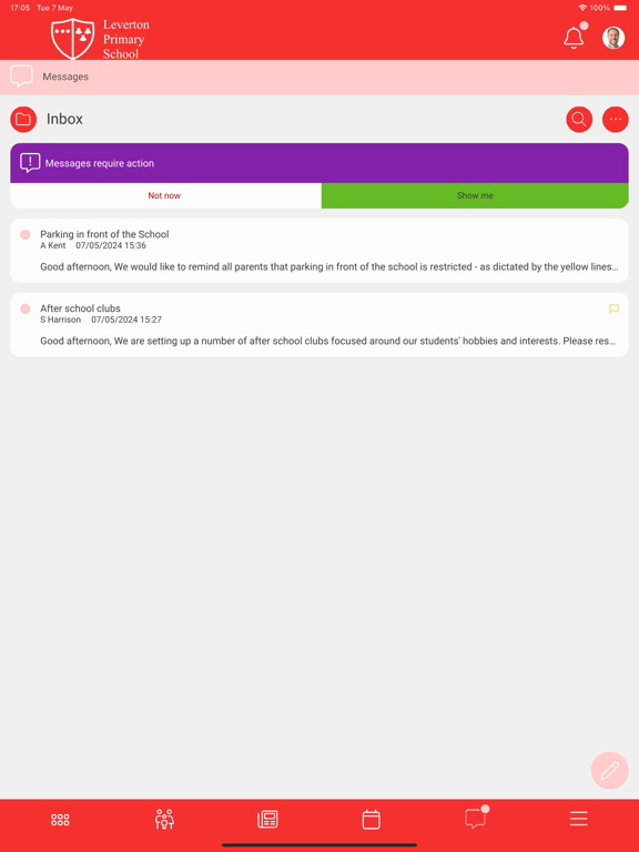 Leverton Primary School iPad screenshot