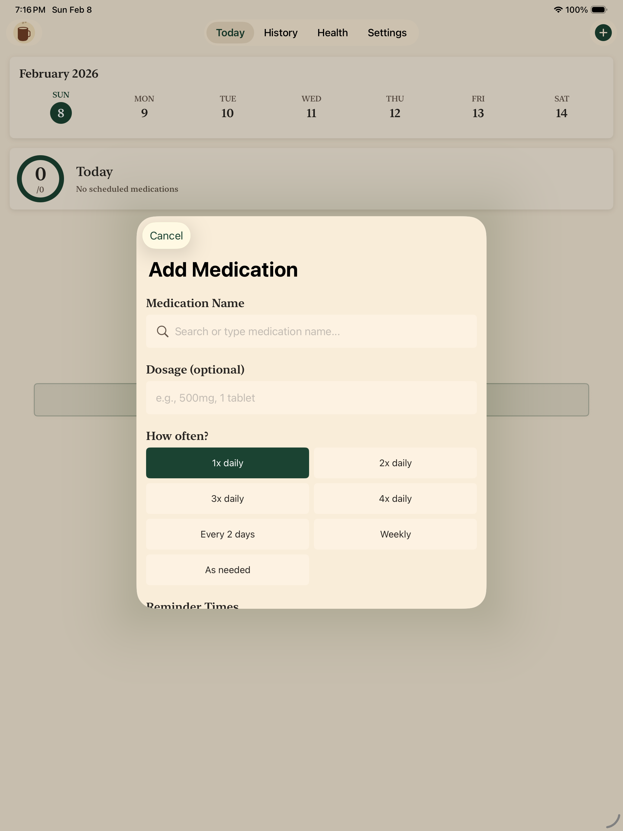 Pill Tracker 2026