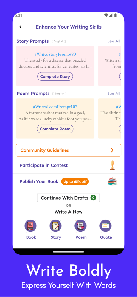 Writco – Write & Publish Books screenshot 2