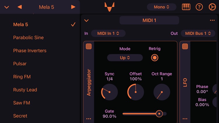 Mela – AUv3: Synth, FX, MIDI screenshot-3