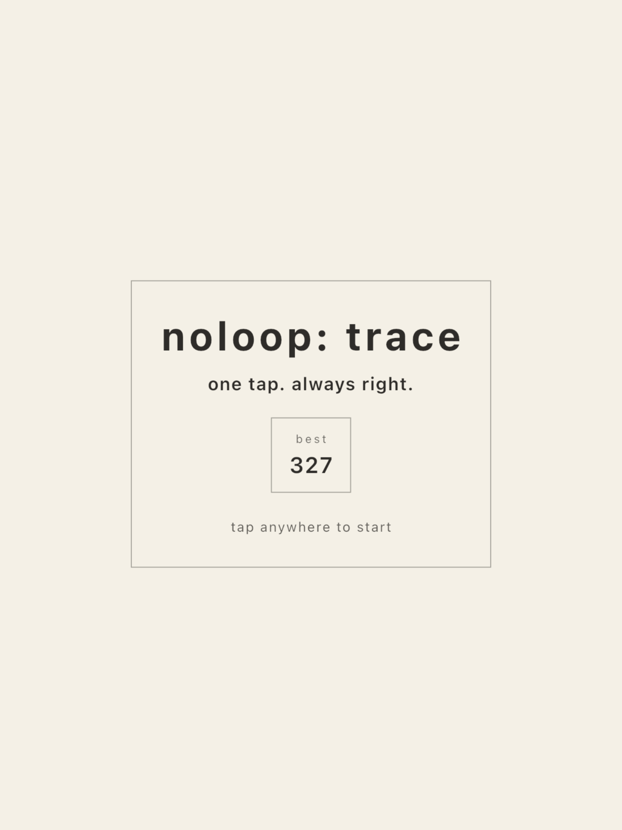 noloop: trace