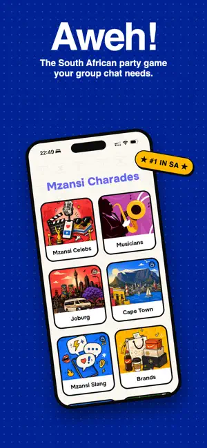 Mzansi Charades: Guess & Win! iPhone screenshot 1