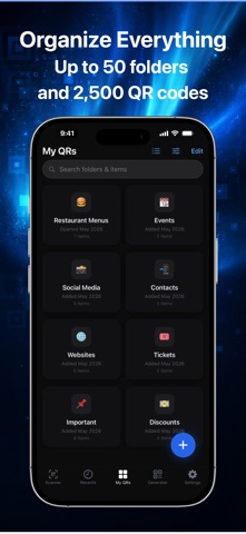 QRious: QR Scanner & Maker iPhone screenshot