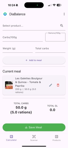 DiaBalance Carb Tracker Screenshot 1 of 10