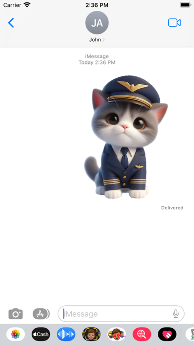 Screenshot #3 pour Pilot Kitten Stickers