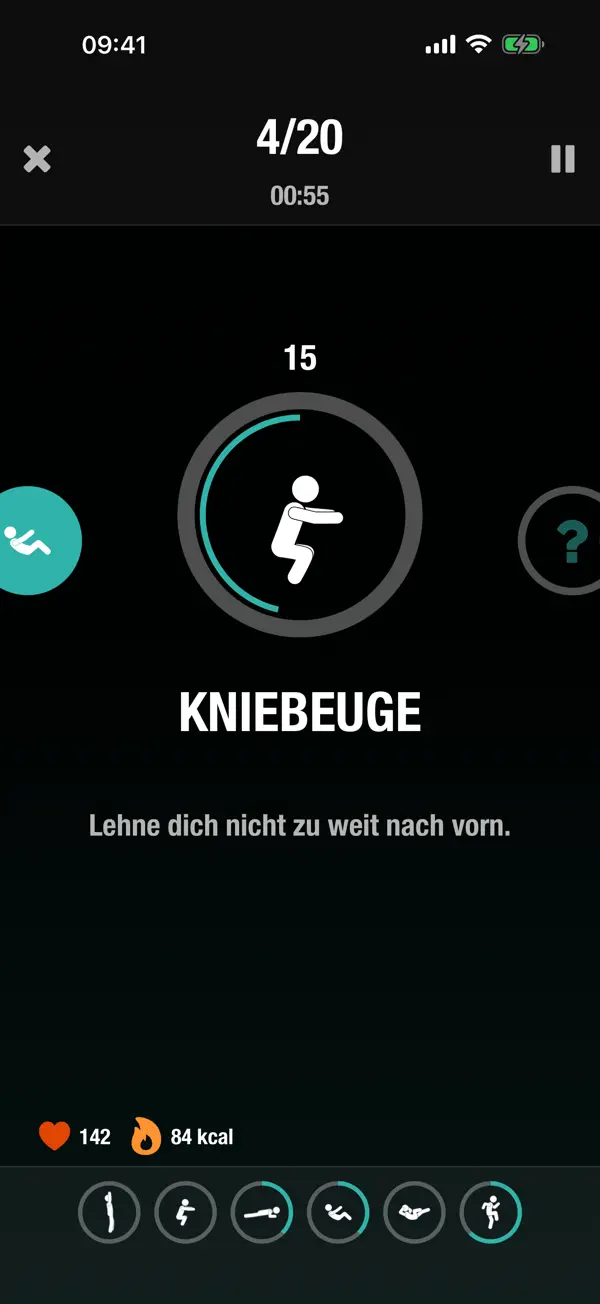 Streaks Workout iPhone App Screenshot 1 – Gesundheit & Fitness