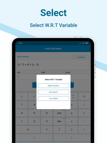 Limit_Calculator iPad screenshot