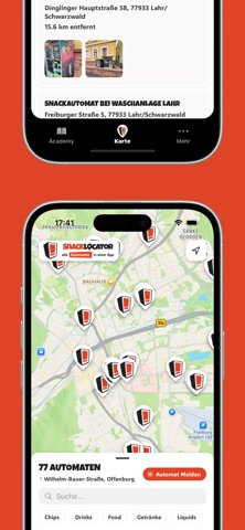 SnackLocator App screenshot