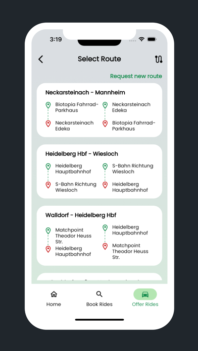 DIY Ridesharing Screenshot