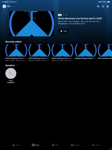 Christ Sanctuary iPad screenshot