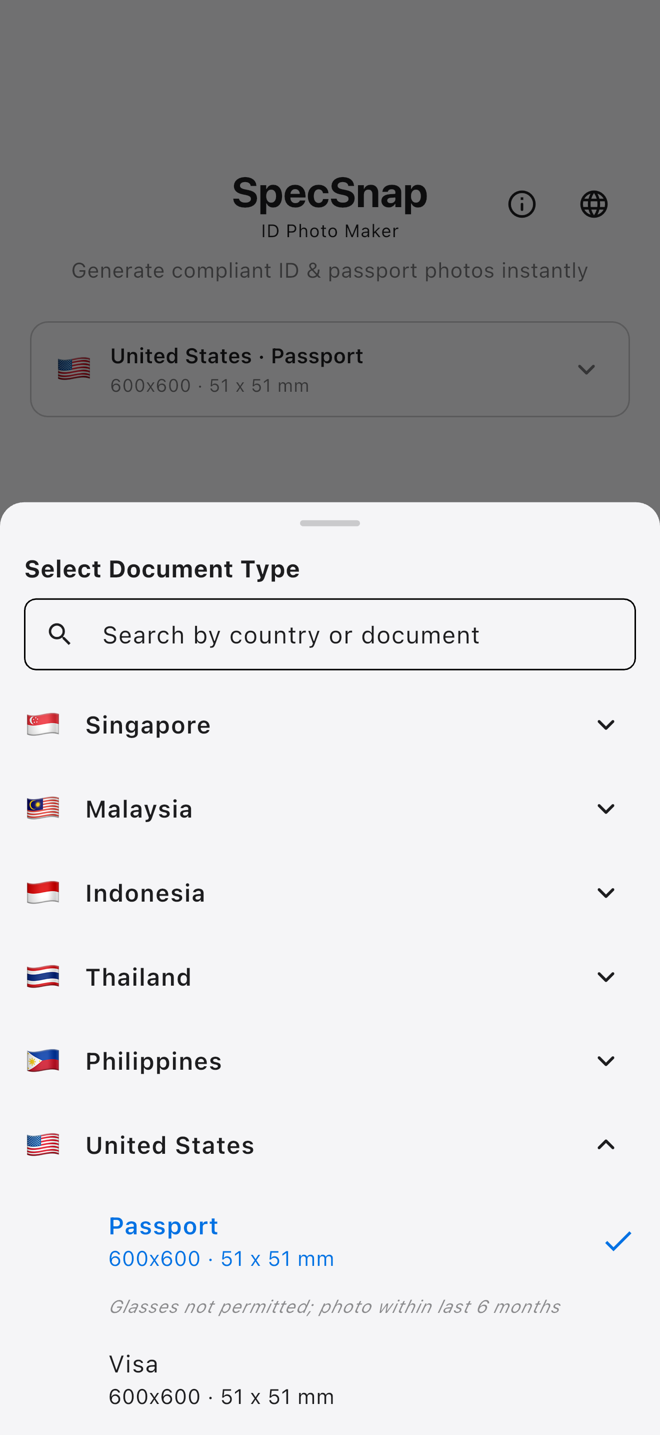 SpecSnap: Passport & ID Photo screenshot 5