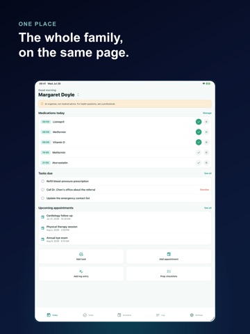 Caregiver Planner: Elder Care iPad screenshot