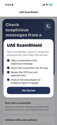 UAE ScamShield screenshot