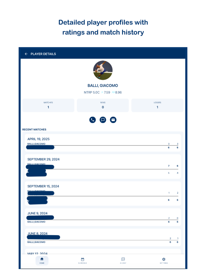 Tennis League AI Captain