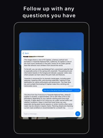 Vision GPT - Image Analyzer iPad screenshot