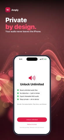 Amply: Audio Volume Booster iPhone screenshot