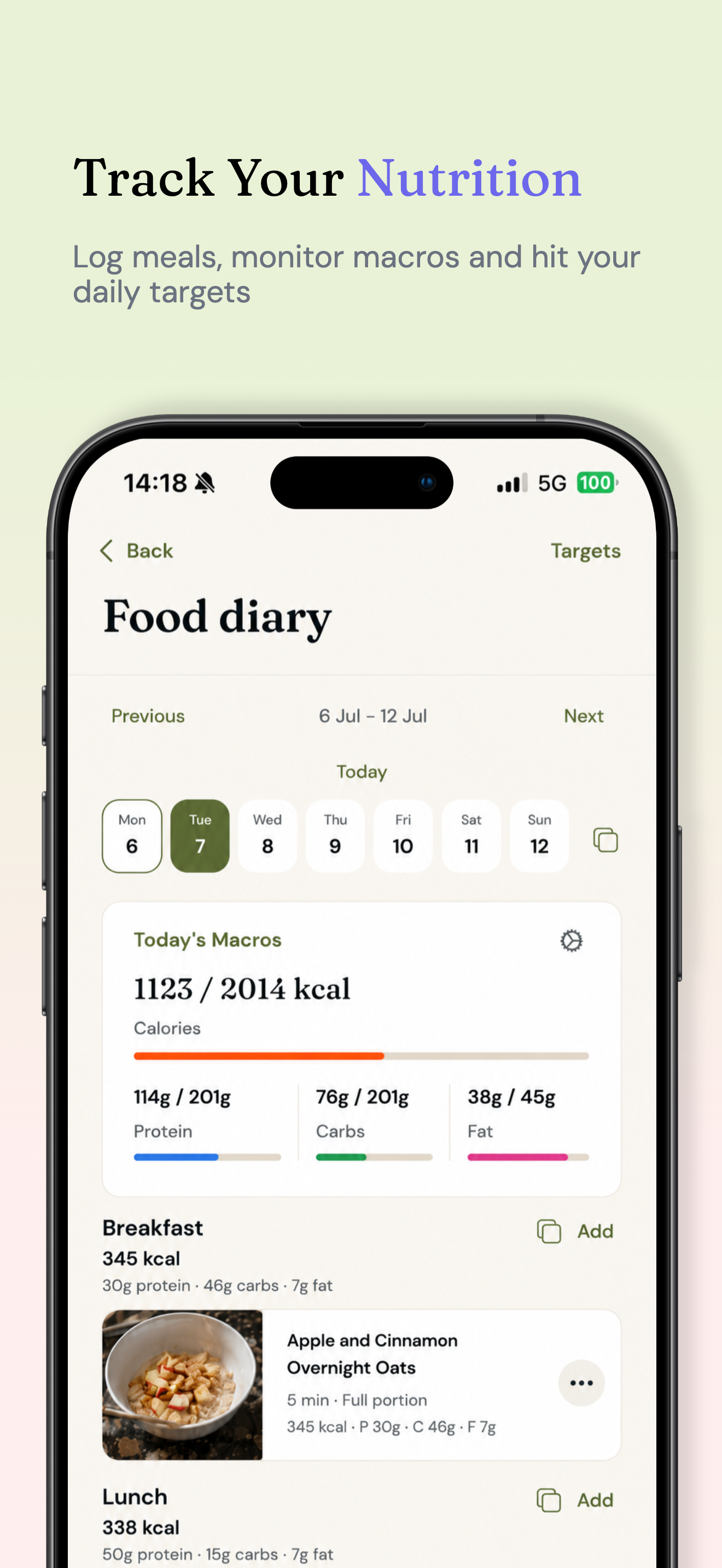 Focal: Training & Food Tracker screenshot 4