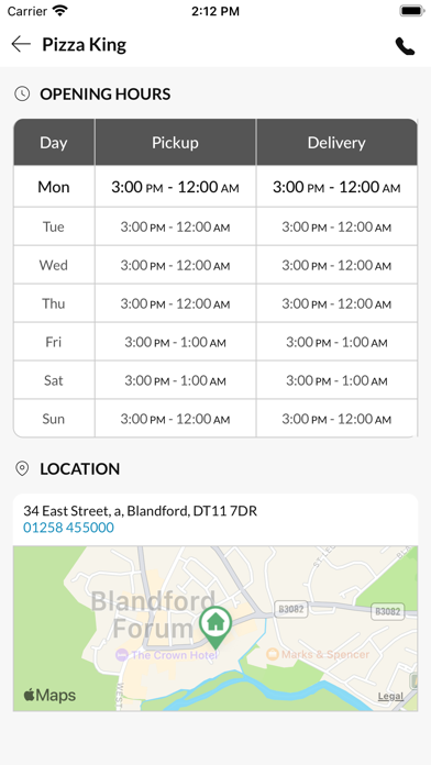 Pizza King Blandford Screenshot