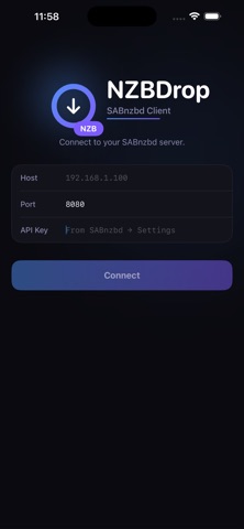 NZBDrop - SABnzbd Client Screenshot 1 of 4