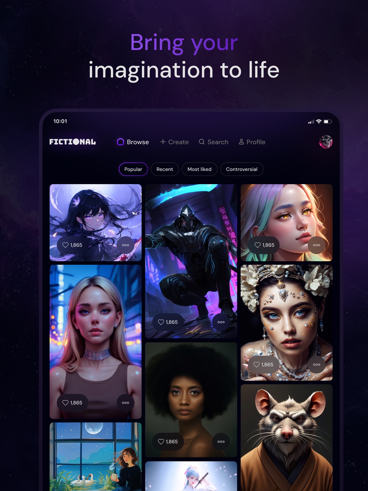Fictional ipad screenshot 1