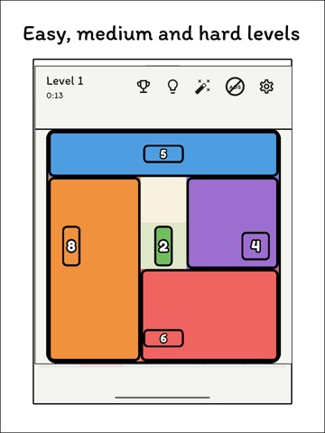 Rectangles Logic Puzzle Grid iPad screenshot