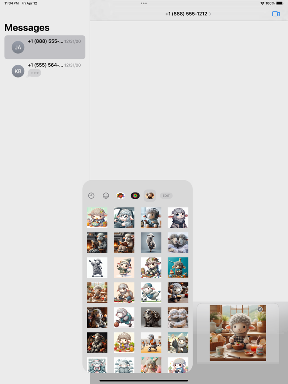 Screenshot #6 pour Funny Sheep stickers pack