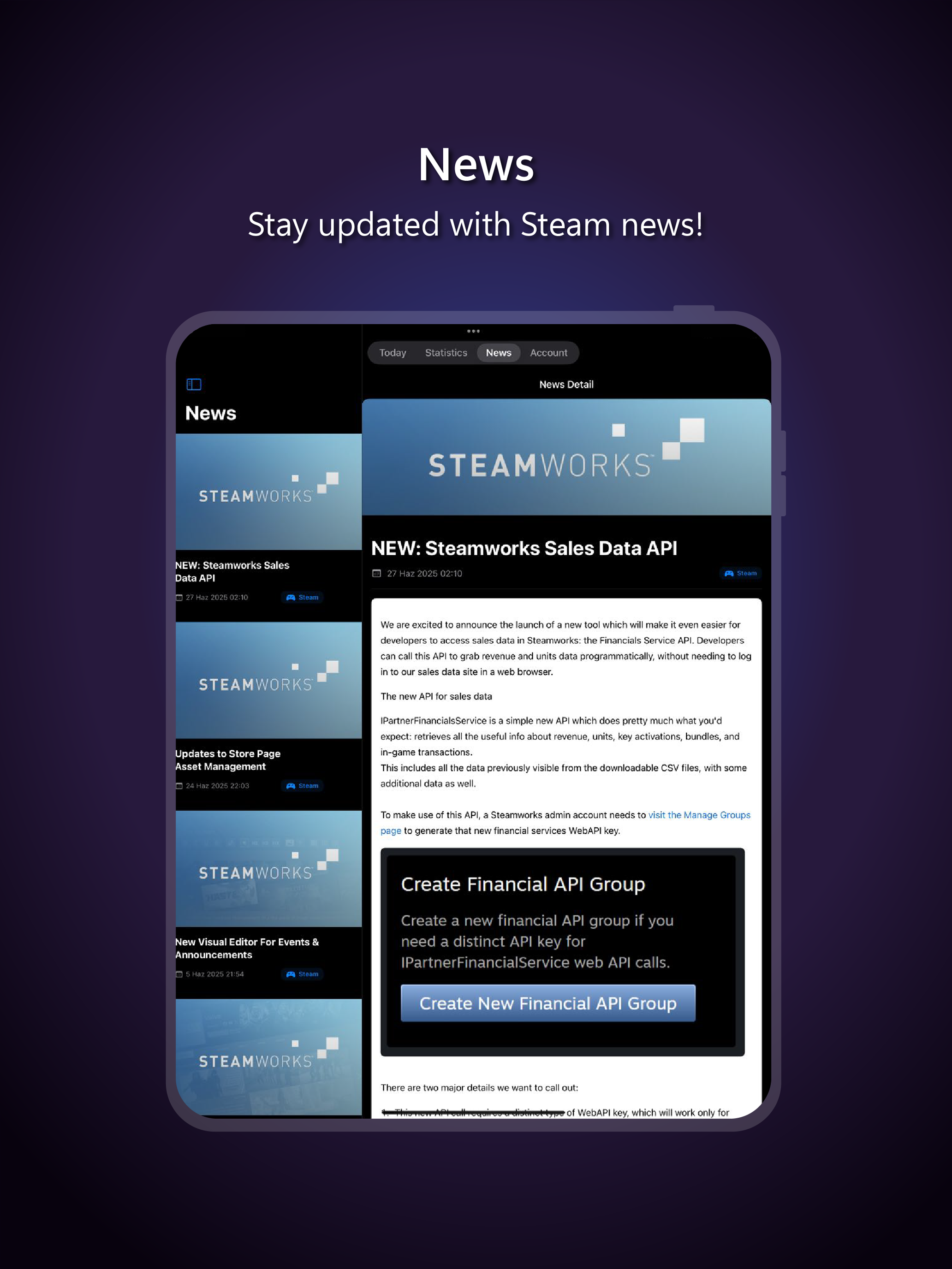 My Steamworks Dashboard