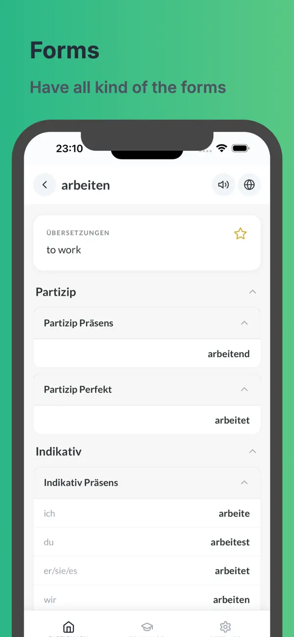 Screenshot #2 pour German Verbs by Balconygames