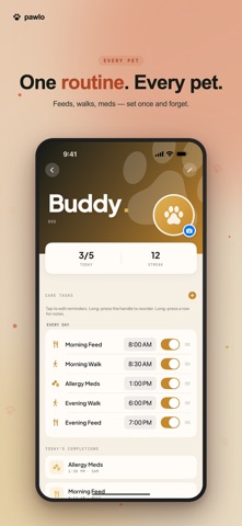 Pawlo: Shared Pet Care iPhone screenshot