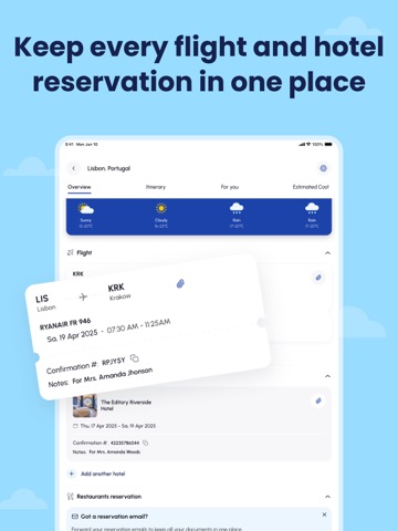 JRNEY - AI Trip Planner iPad screenshot