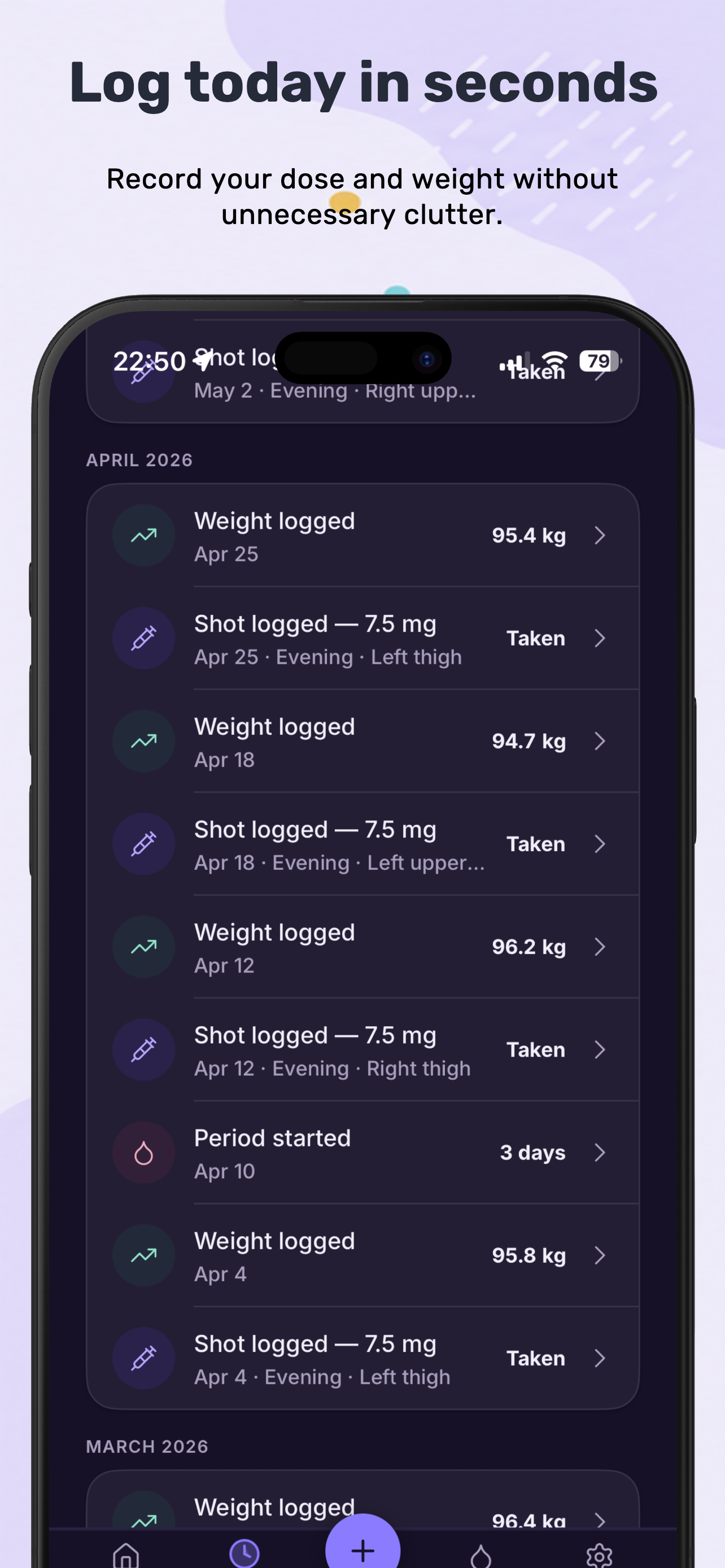Glippy: Private GLP-1 Tracker screenshot 3