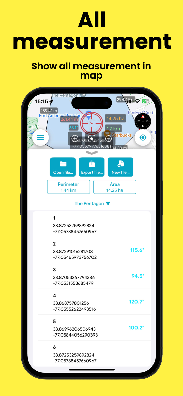 Fields Area Measure Map screenshot 6