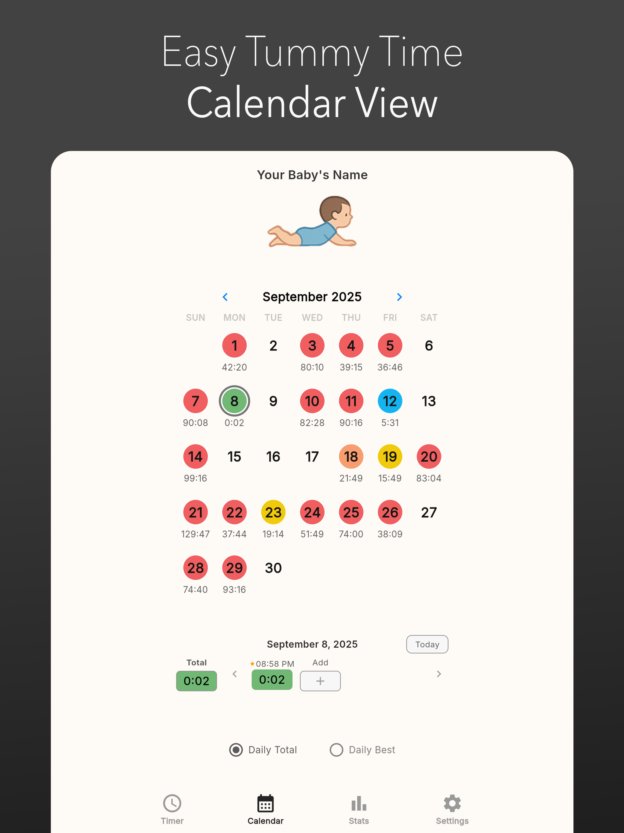 Tummies: Tummy Time Tracker