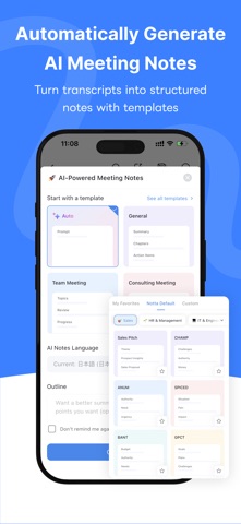 Notta Transcribe Voice to Text iPhone screenshot