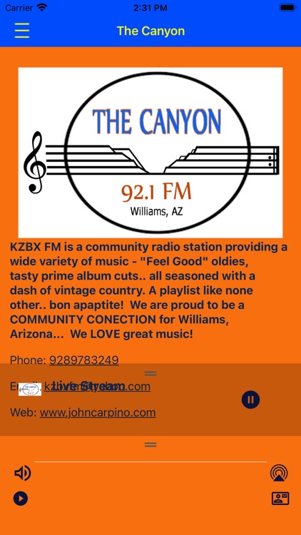 KZBX FM The Canyon