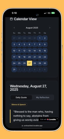 The Unshackled Journal screenshot