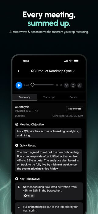 Meetly: AI Meeting Note Taker Screenshot 1 of 5