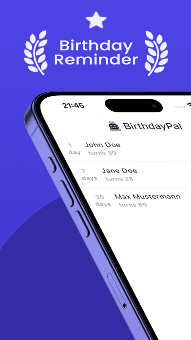 Birthday reminder  BirthdayPal Screenshot