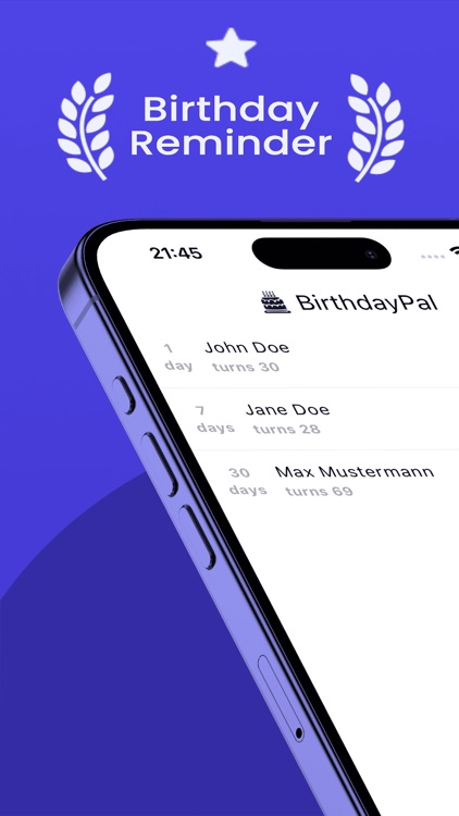 Birthday reminder  BirthdayPal
