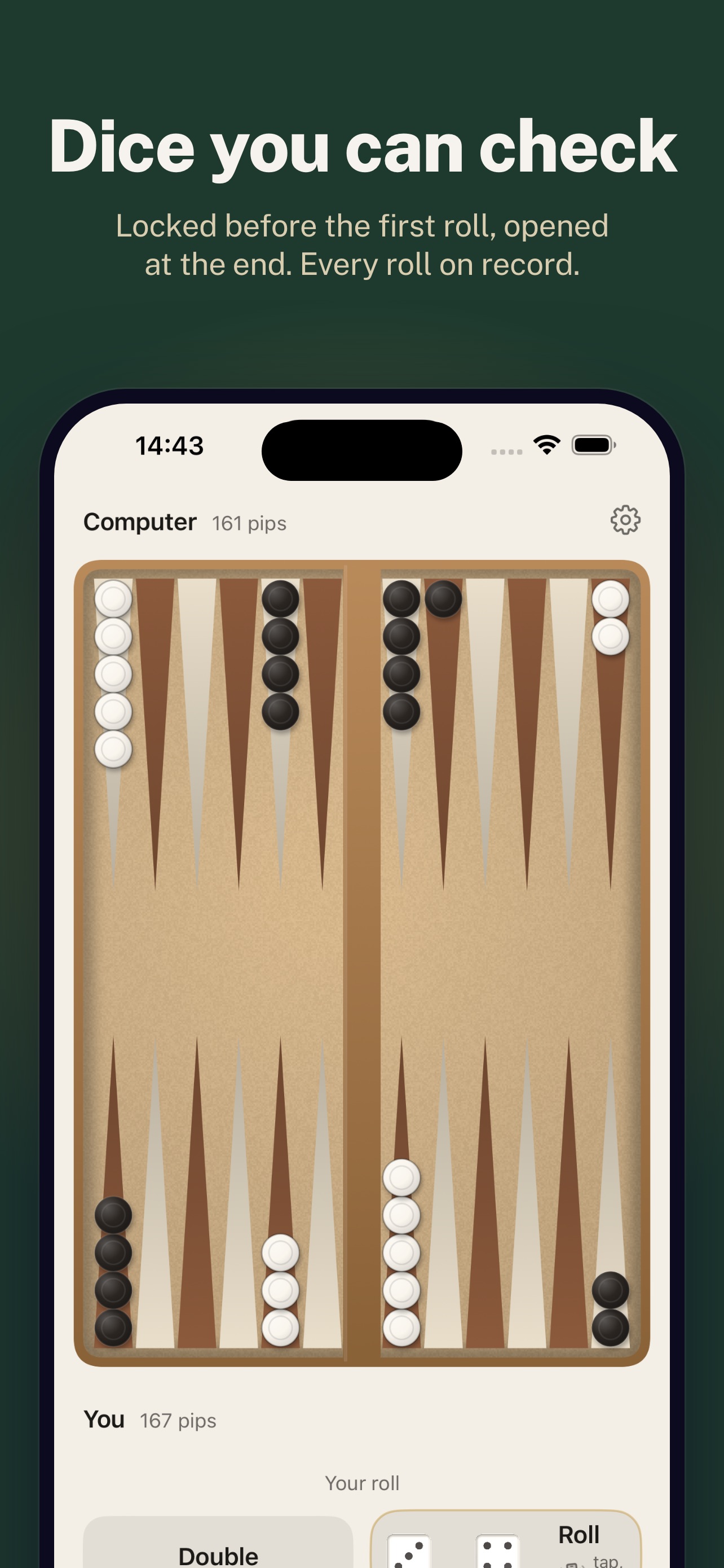 Screenshot 1 of Backgammon Pip · Fair Dice