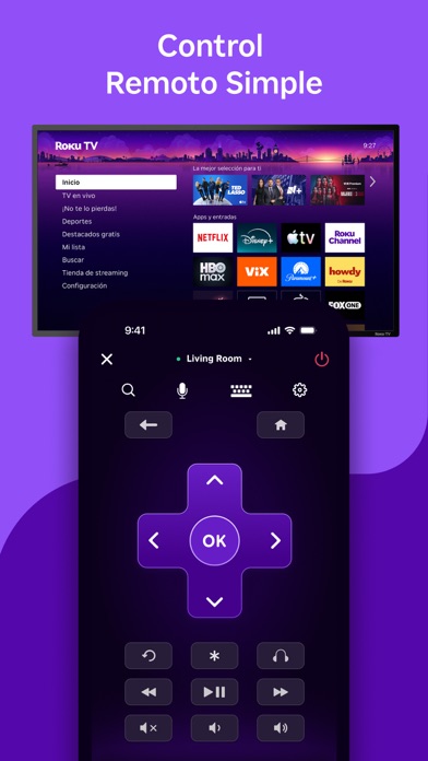 Control remoto Roku (oficial) App Store preview screenshot 1