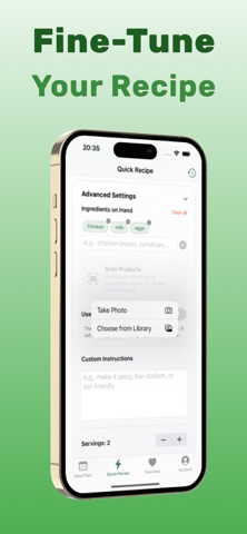 MealMind - AI Recipe Generator iPhone screenshot