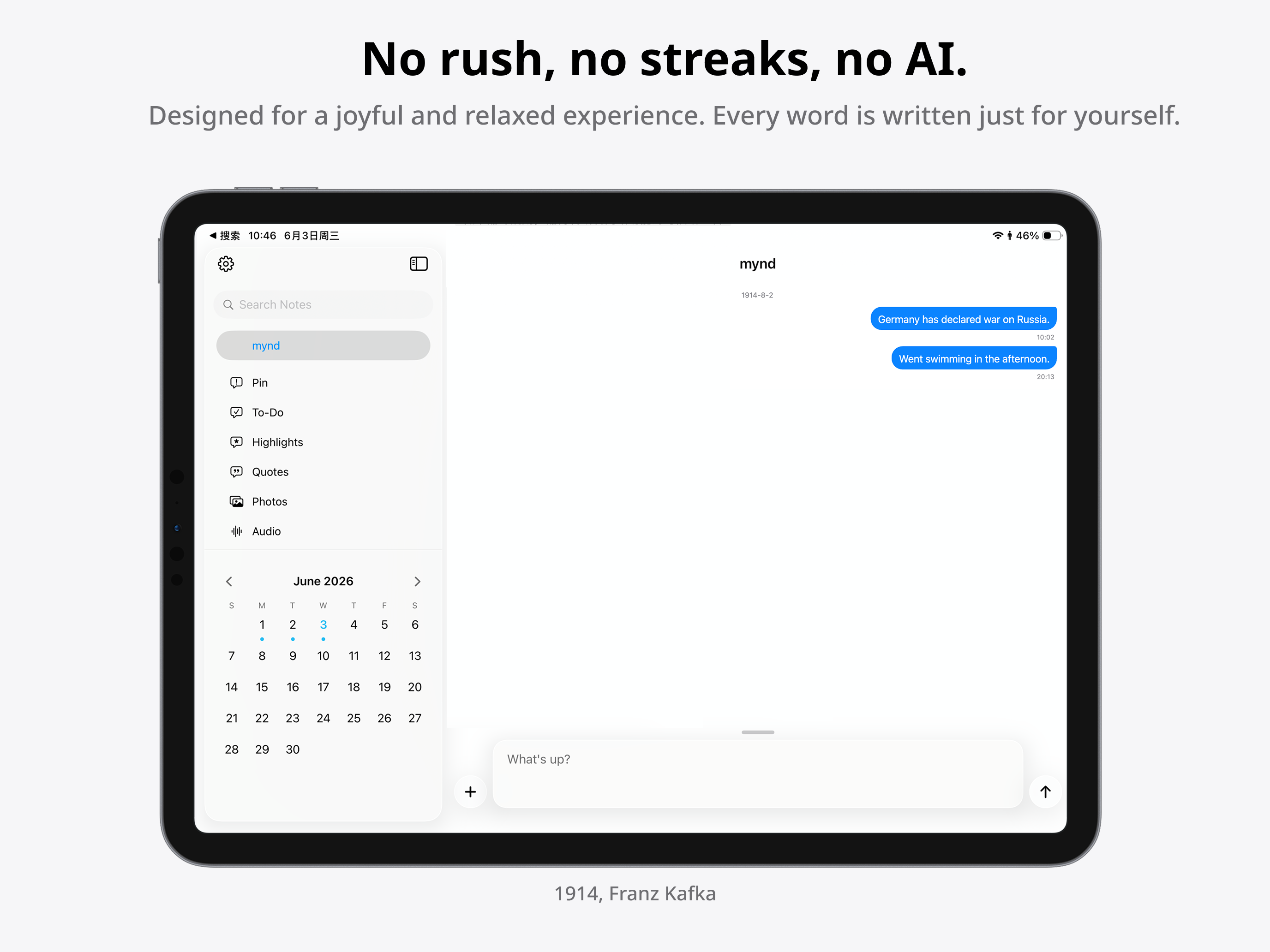 mynd - Chat-Style Journal