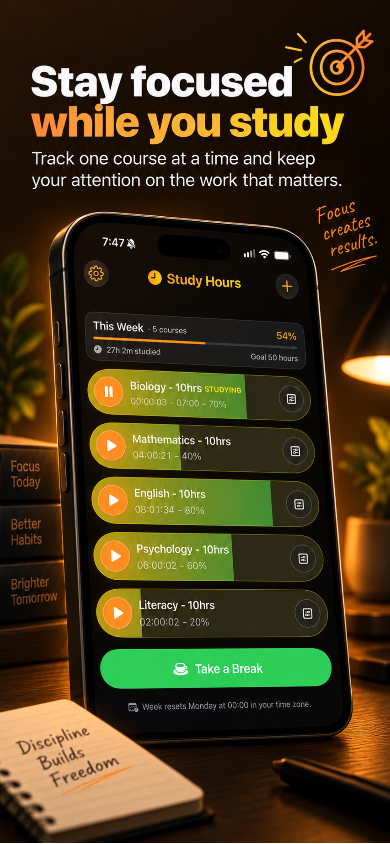 Screenshot 1 of Study Hours: Time Tracker