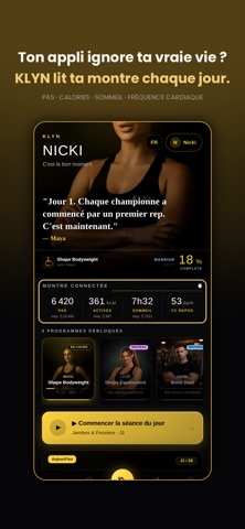 KLYN - 28-Day Fitness Coach iPhone screenshot