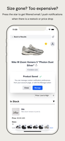 snkrIndex: Shoes for Retail iPhone screenshot
