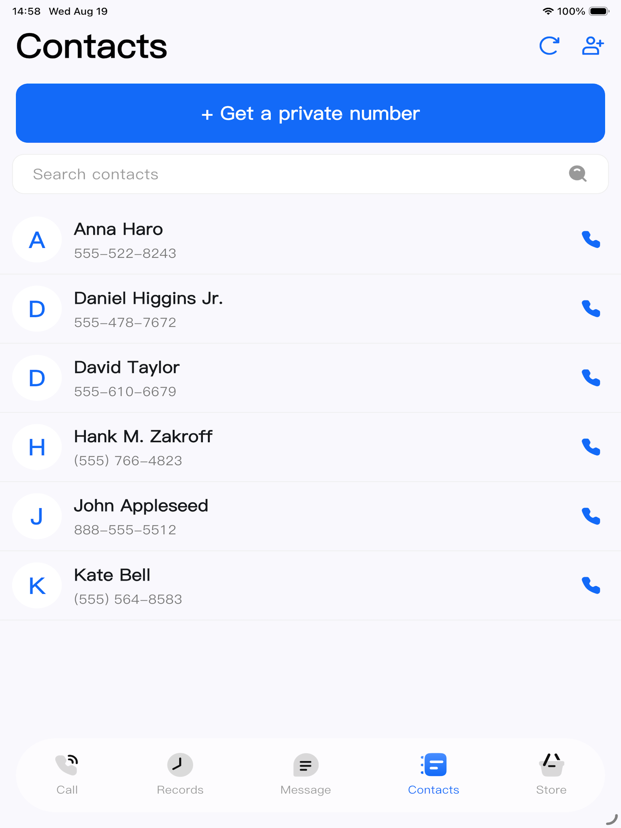Skycaller: Call & 2nd Number screenshot 7