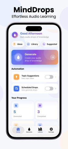 MindDrops – Audio Learning iPhone screenshot