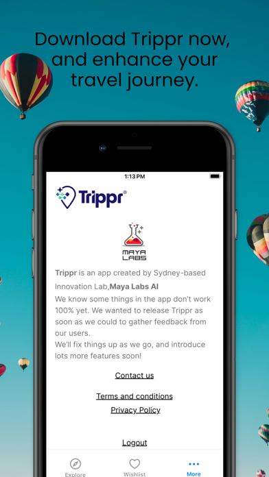Trippr Travel Assistant Screenshot